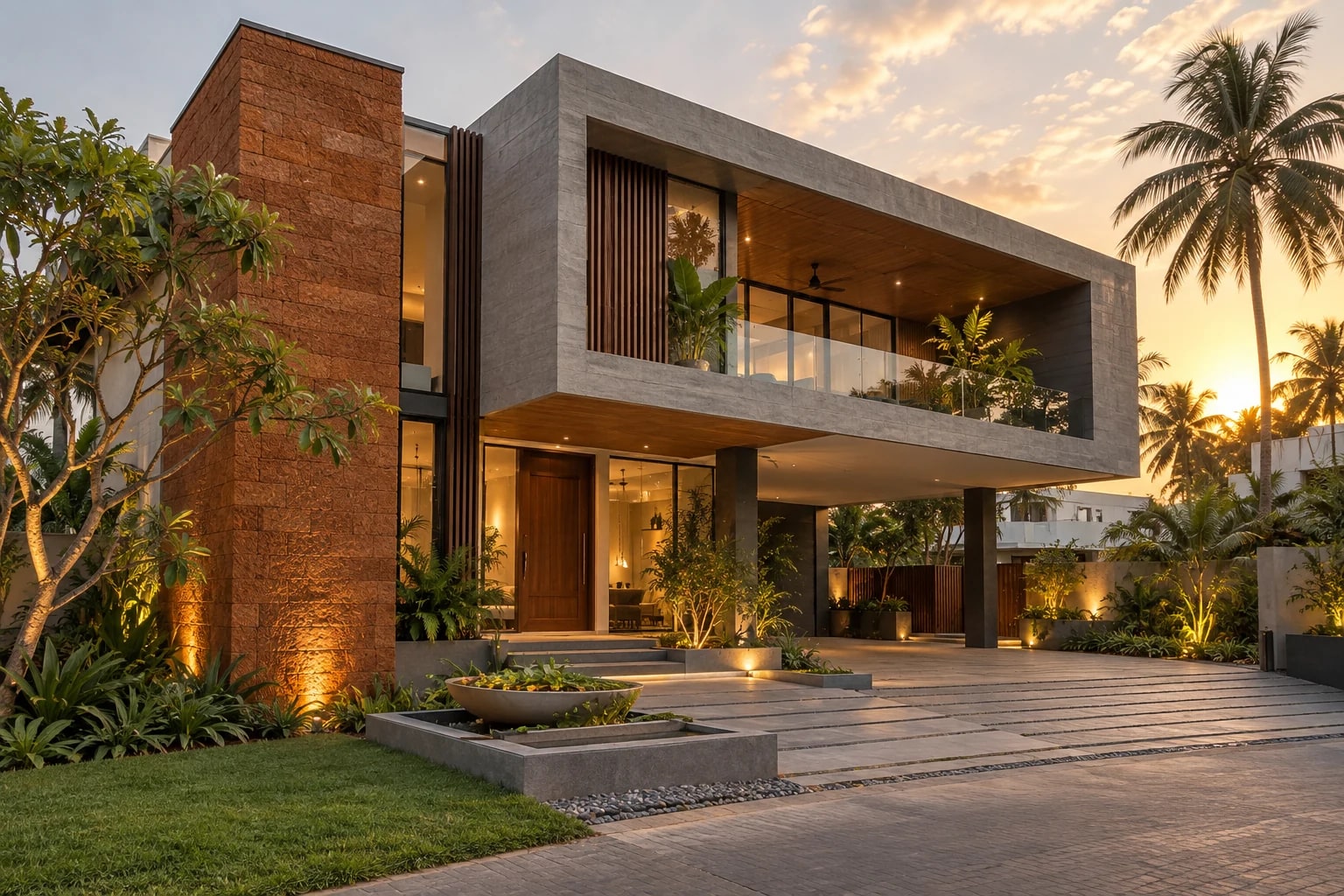 Sample luxury villa construction concept